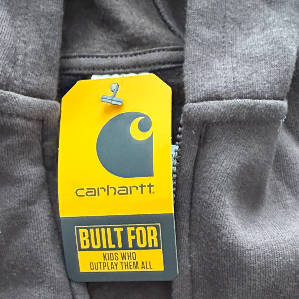 Carhartt Kids Dark Brown Zip-Up Hoodie - Picture 3 of 5